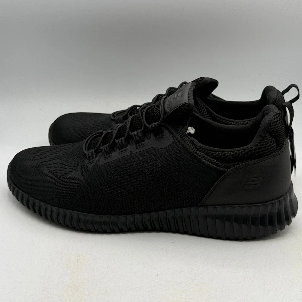 Skechers Cessnock Shoes Mens Size 13 Black Black Work 77188W/BLK